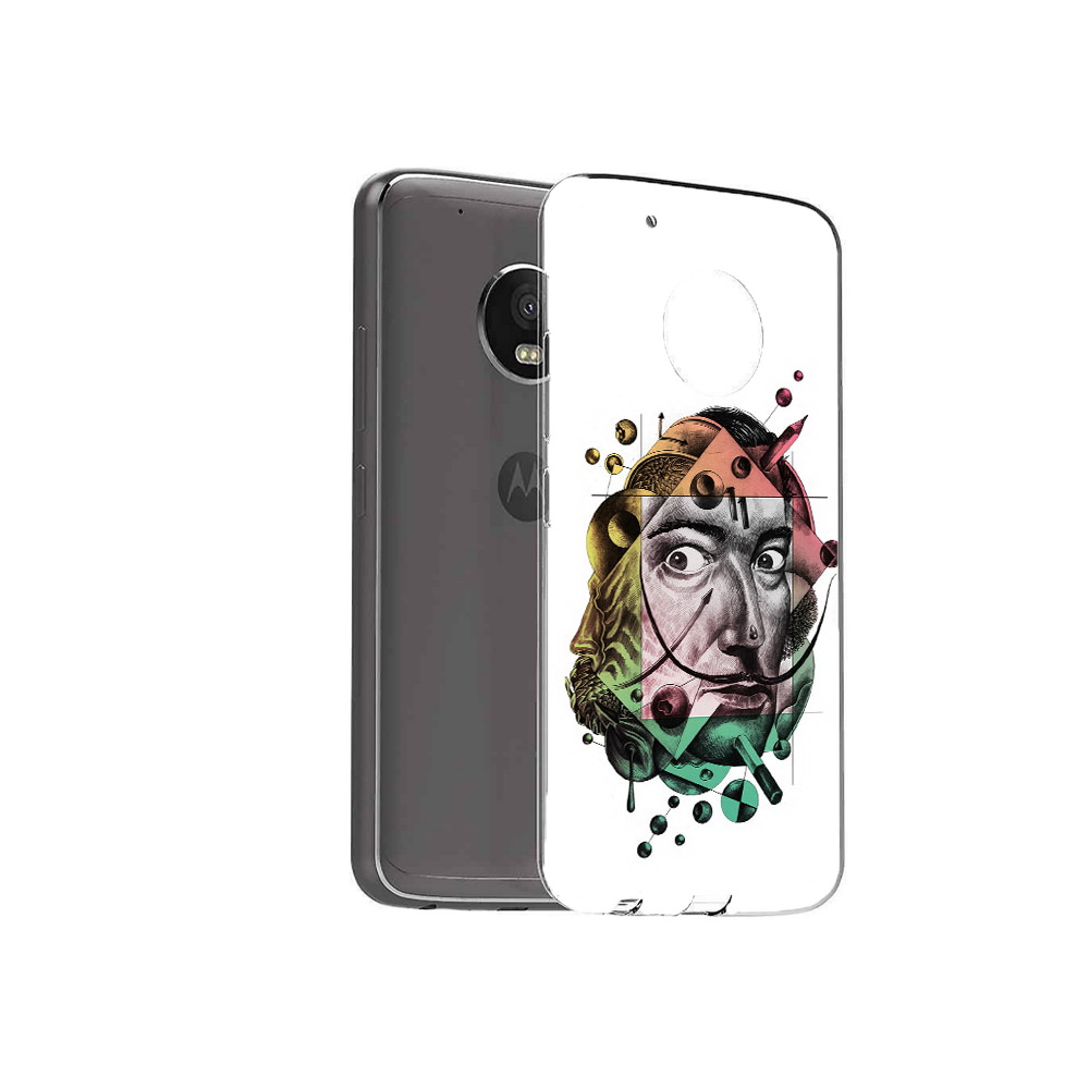 

Чехол MyPads Tocco для Motorola Moto G5 Plus разноцветное лицо абстракция, Прозрачный, Tocco