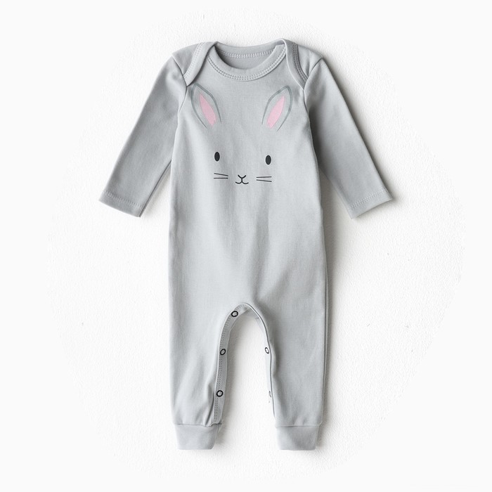 Крошка Я Комбинезон Крошка Я Baby Bunny, рост 62-68, серый