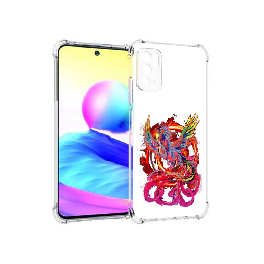 

Чехол MyPads Tocco для Xiaomi Poco M3 Pro красочный феникс, Прозрачный, Tocco
