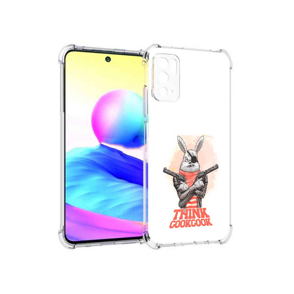 

Чехол MyPads Tocco для Xiaomi Poco M3 Pro кролик пират, Прозрачный, Tocco