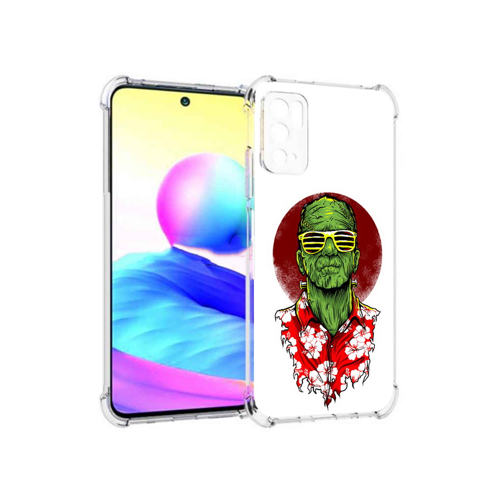 

Чехол MyPads Tocco для Xiaomi Poco M3 Pro крутой зеленый мужчина в очках, Прозрачный, Tocco