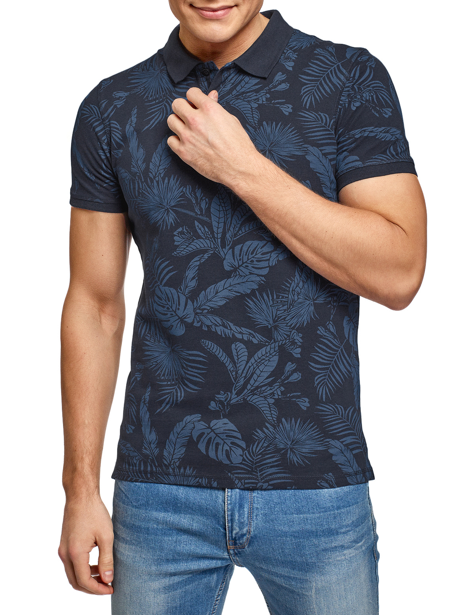 

Футболка мужская oodji 5L412281M-1 синяя 2XL, 5L412281M-1