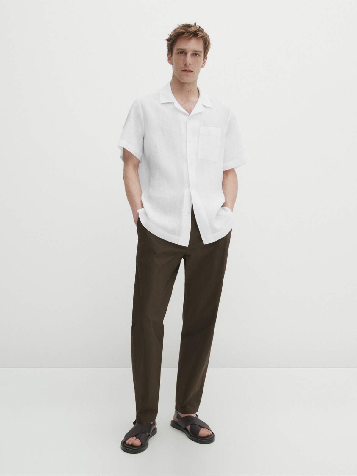 

Рубашка мужская Massimo Dutti 0134/446-I2024 белая S, Белый, 0134/446-I2024