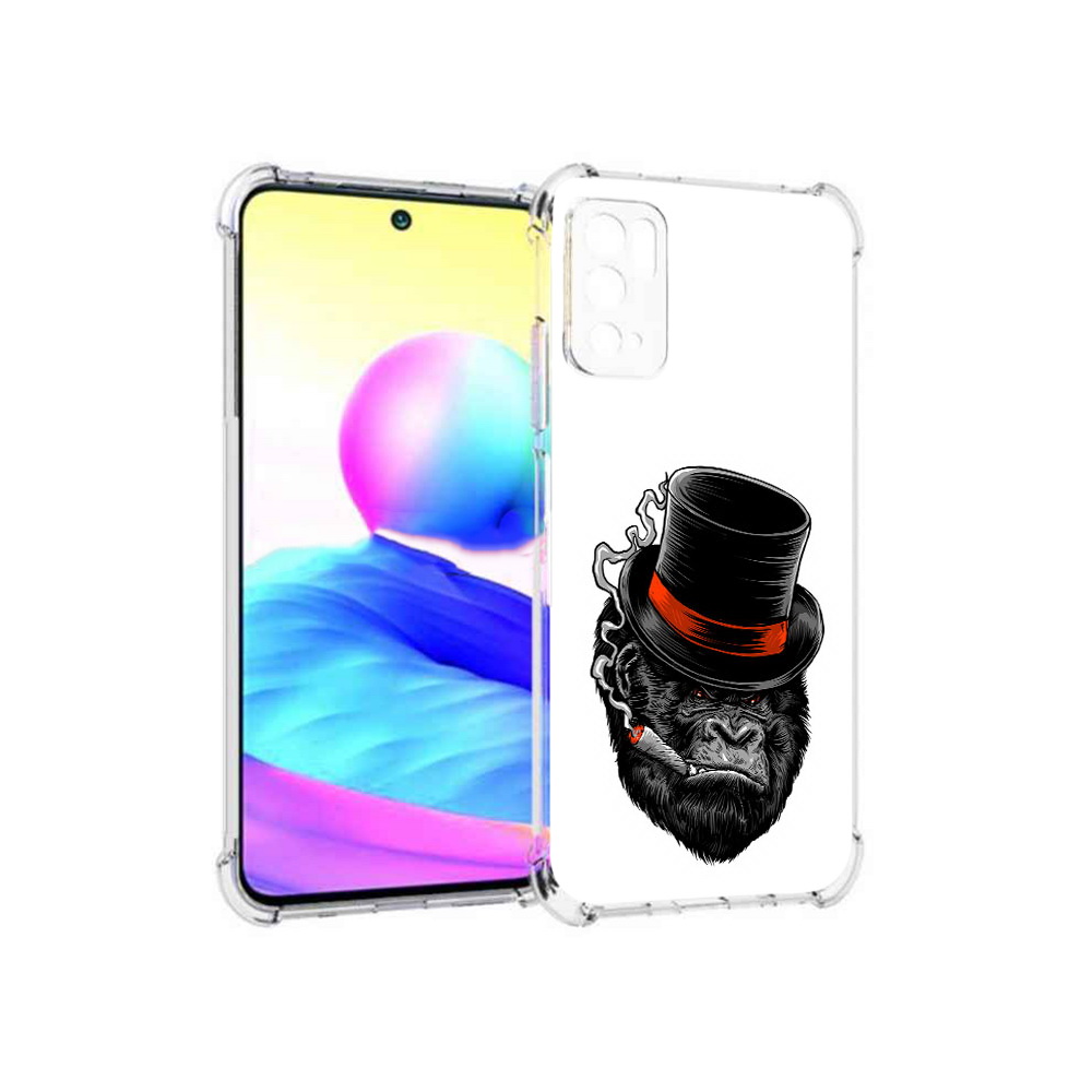 

Чехол MyPads Tocco для Xiaomi Poco M3 Pro дизайнерская горилла, Прозрачный, Tocco