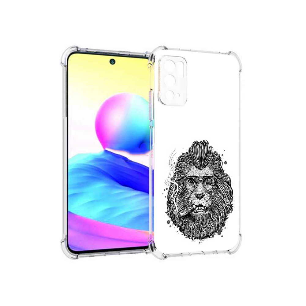 

Чехол MyPads Tocco для Xiaomi Poco M3 Pro курящий лев, Прозрачный, Tocco