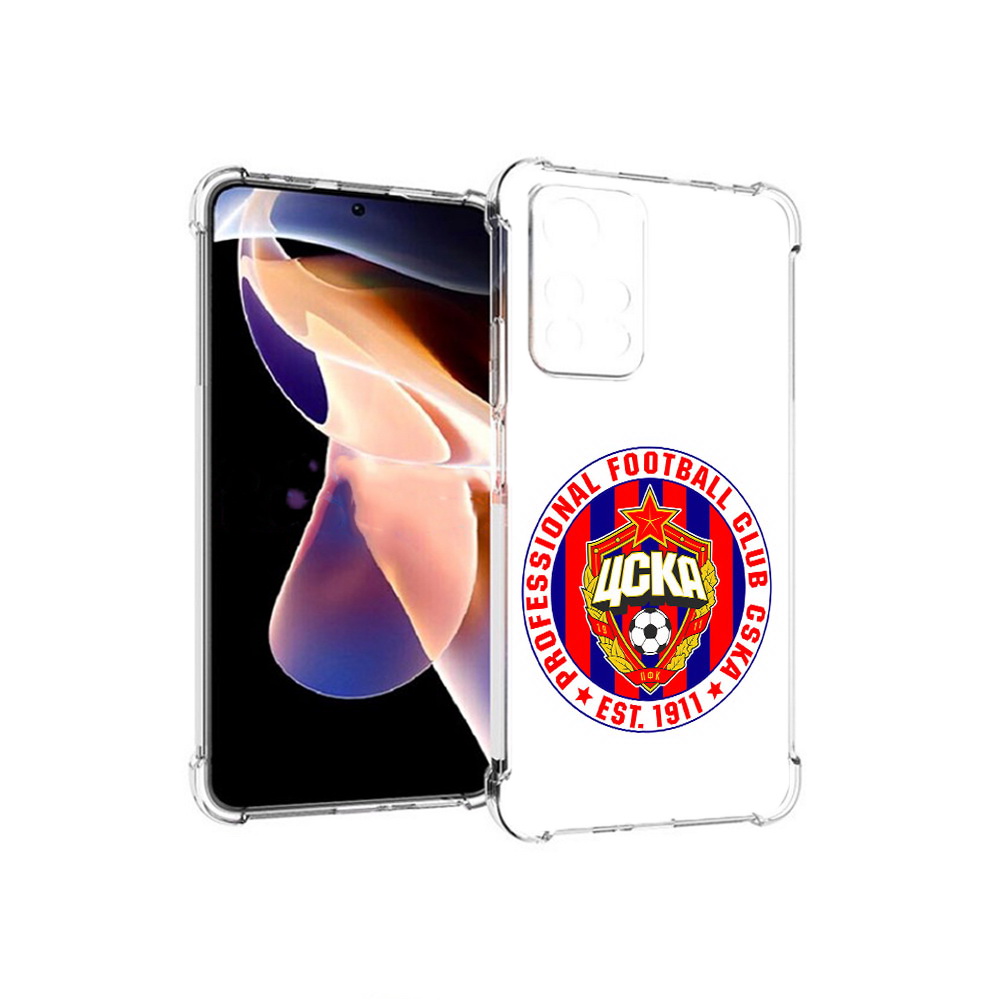 

Чехол MyPads Tocco для Xiaomi Redmi Note 11 Pro ФК ЦСК логотип (PT224811.282.178), Прозрачный, Tocco