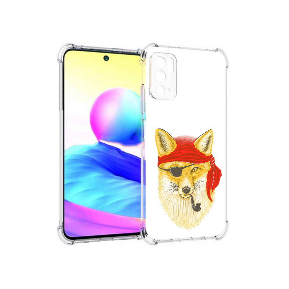 

Чехол MyPads Tocco для Xiaomi Poco M3 Pro лиса-пират, Прозрачный, Tocco