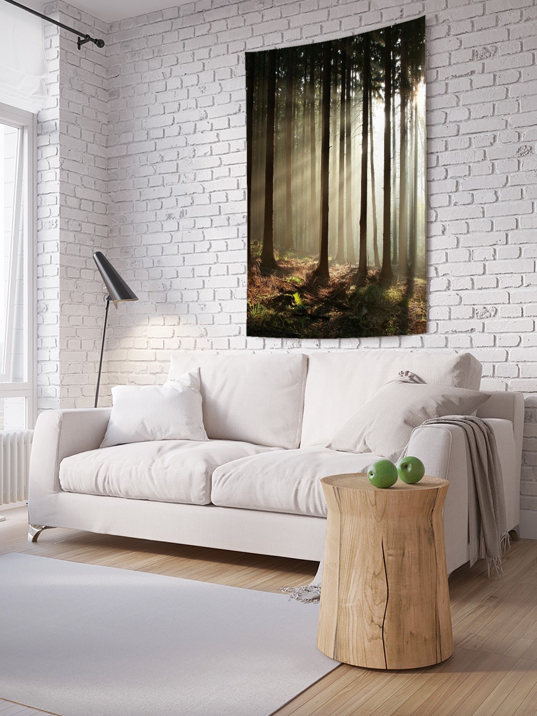 

Вертикальное фотопанно на стену JoyArty Ослепляющий лесной свет 150x200 см, Ослепляющий лесной свет