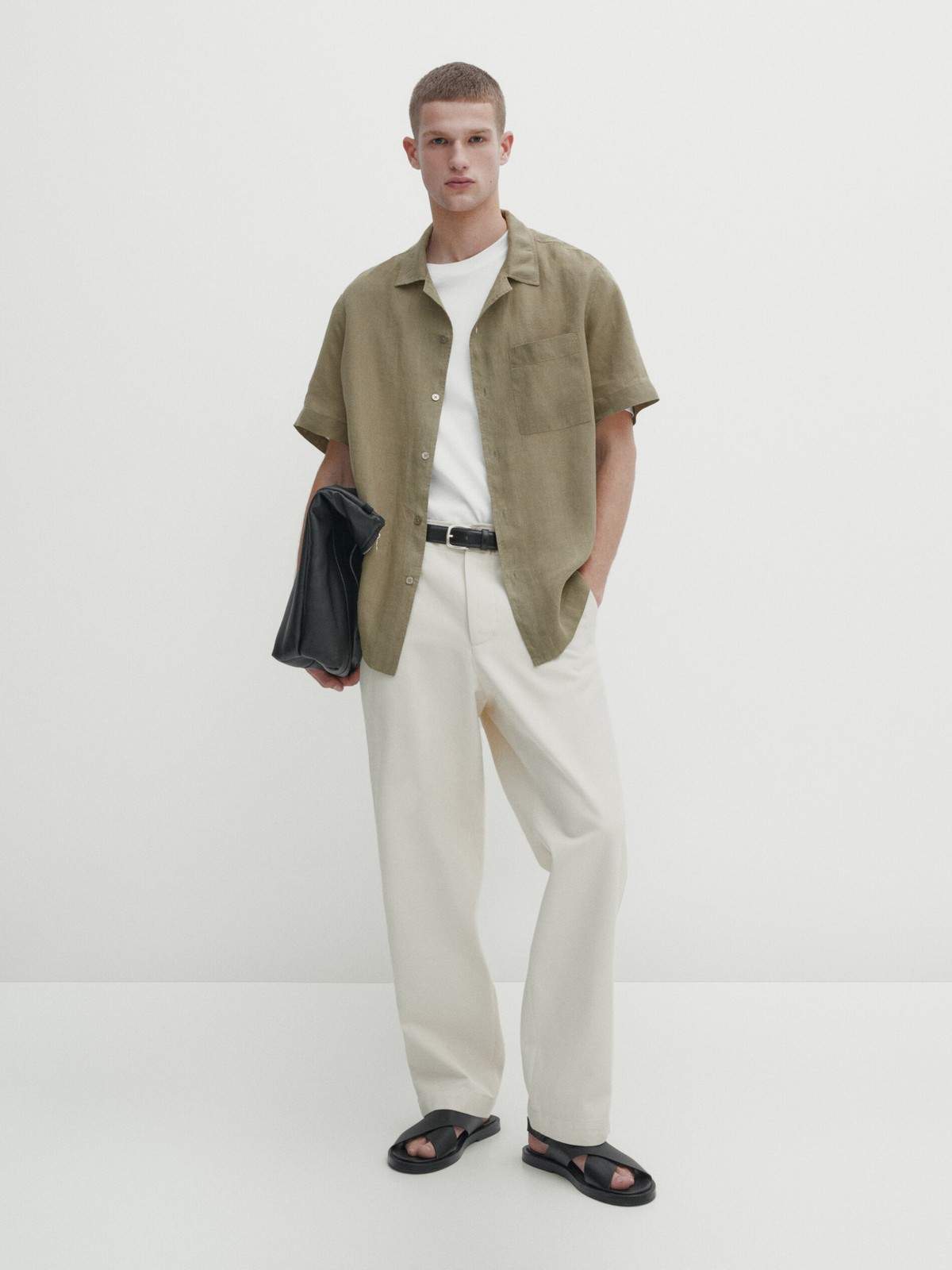 

Рубашка мужская Massimo Dutti 0134/446-I2024 зеленая M, Зеленый, 0134/446-I2024