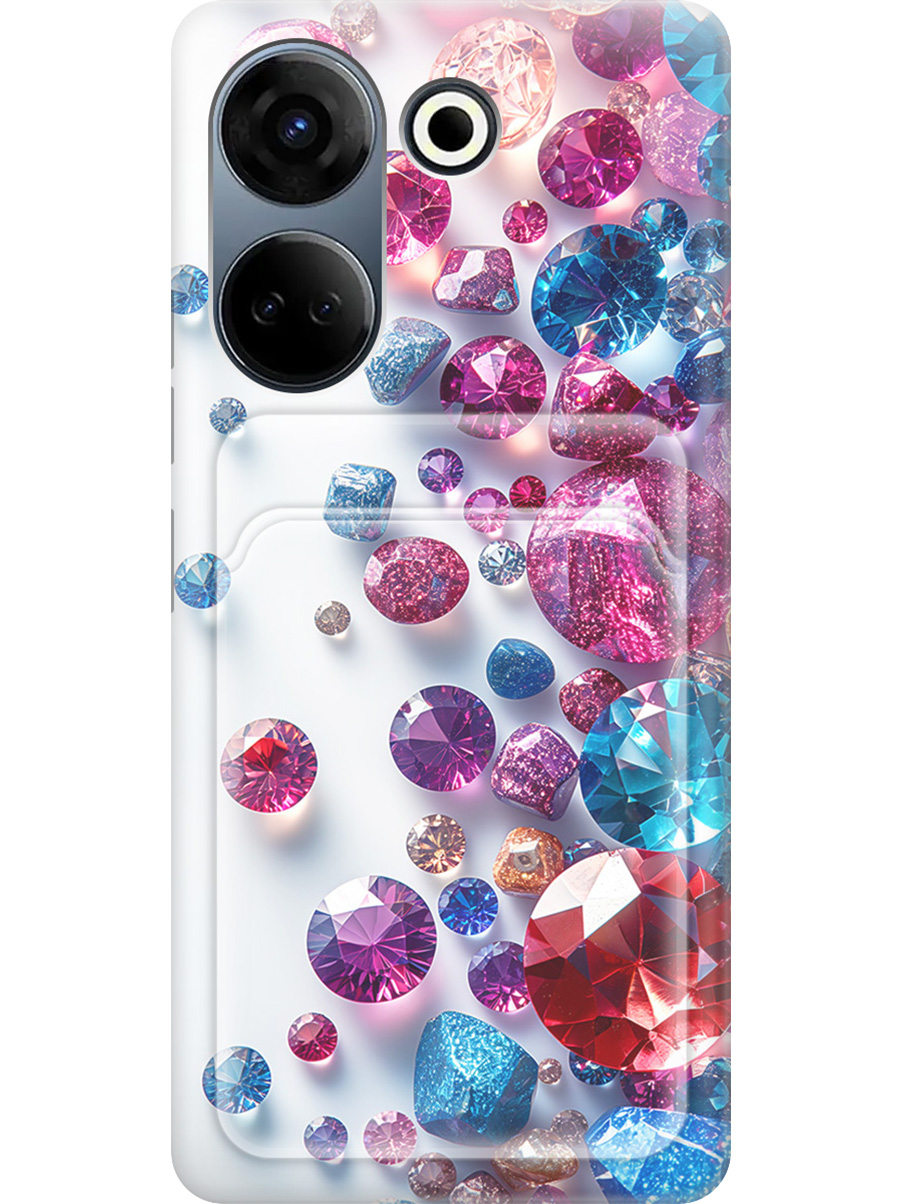 

Силиконовый чехол на Tecno Camon 20 / 20 Pro с принтом 813789, Прозрачный;белый;розовый;синий, 772566031