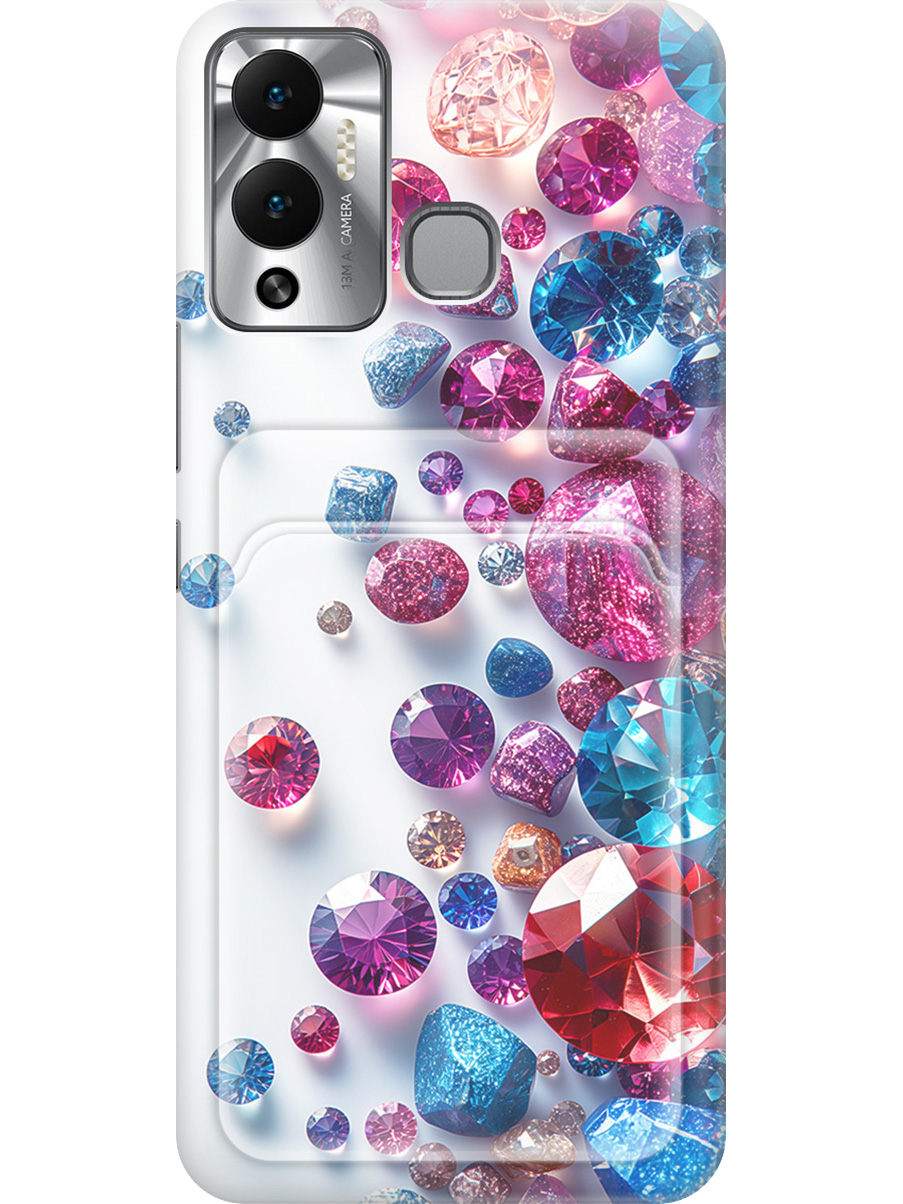 

Силиконовый чехол на Infinix Hot 12 Play NFC с принтом 813790, Прозрачный;белый;розовый;синий, 743694431