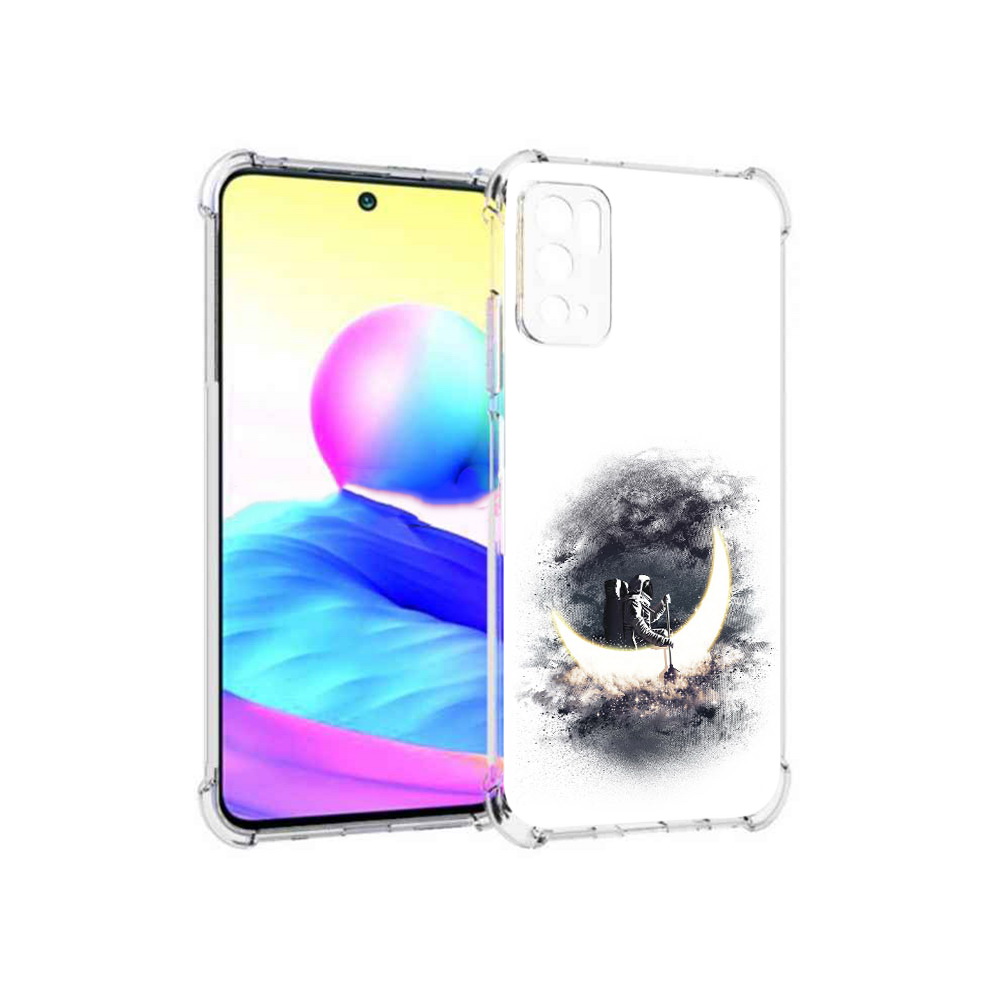 

Чехол MyPads Tocco для Xiaomi Poco M3 Pro лунный путешественник, Прозрачный, Tocco