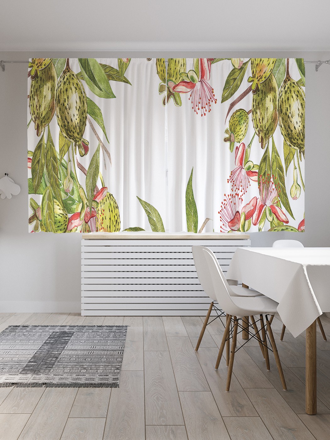 

Классические шторы JoyArty "Экзотические фейхоа", серия Oxford DeLux, 2 полотна 145x180 см, Экзотические фейхоа