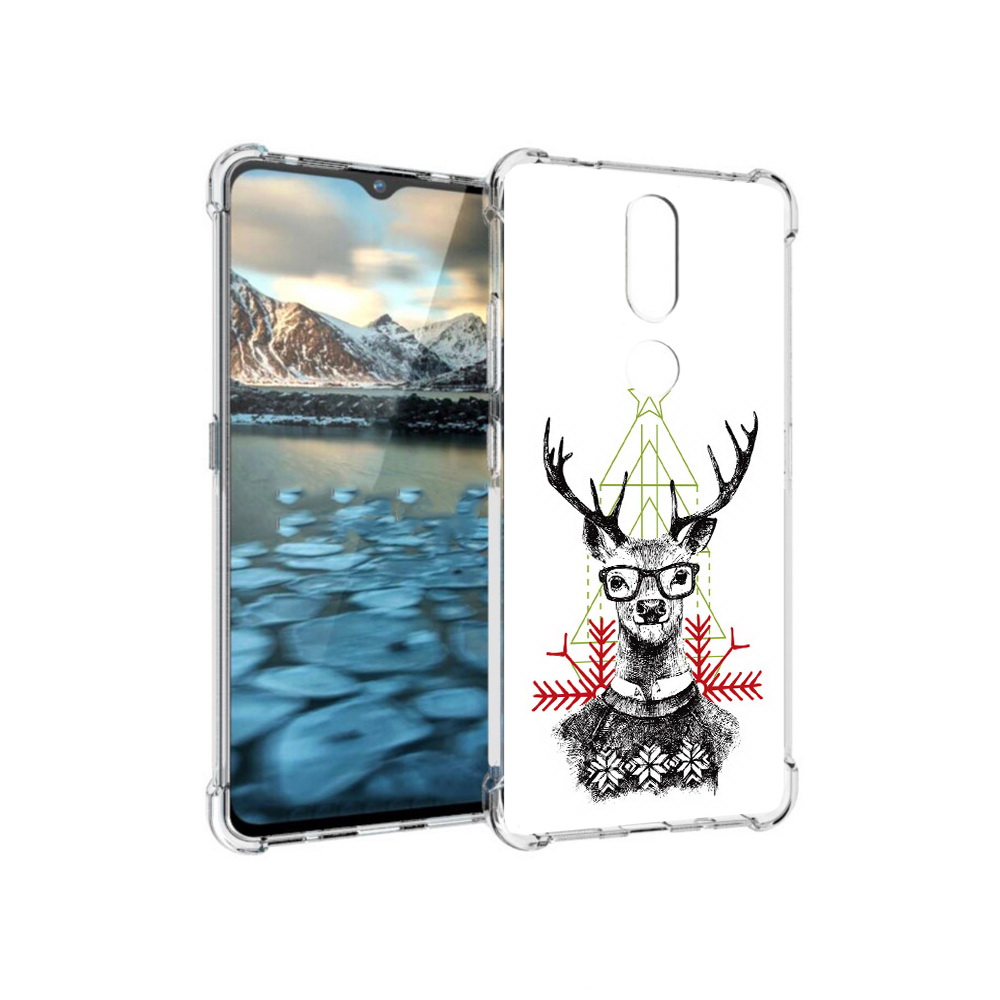 

Чехол MyPads Tocco для Nokia 2.4 умный олень (PT227049.107.652), Прозрачный, Tocco