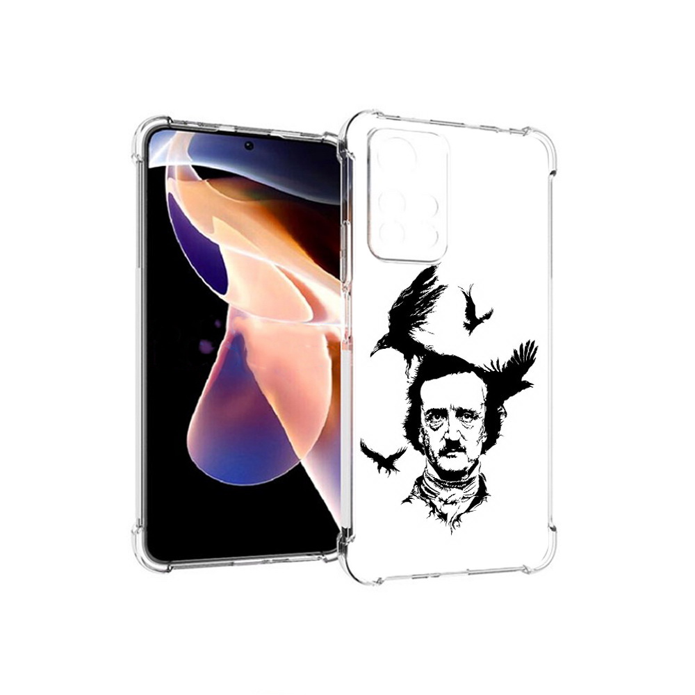 Чехол MyPads Tocco для Xiaomi Redmi Note 11 Pro Эдгар Аллан черно белый (PT224811.282.204)