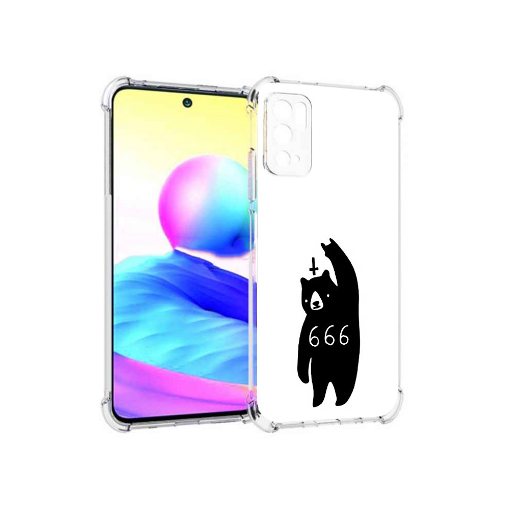 

Чехол MyPads Tocco для Xiaomi Poco M3 Pro медведь 666, Прозрачный, Tocco