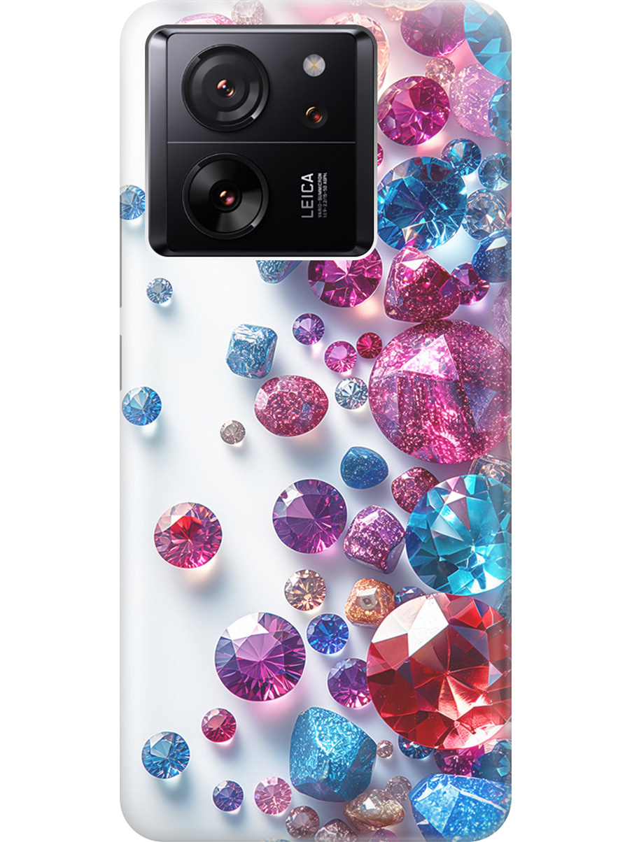 

Силиконовый чехол на Xiaomi 13T / 13T Pro с принтом "Россыпь драгоценных камней", Прозрачный;белый;розовый;синий, 776584831