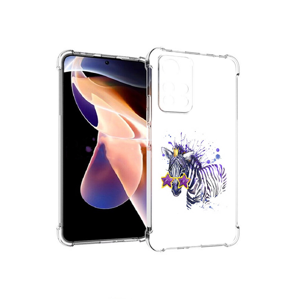 

Чехол MyPads Tocco для Xiaomi Redmi Note 11 Pro акварельная зебра (PT224811.282.215), Прозрачный, Tocco