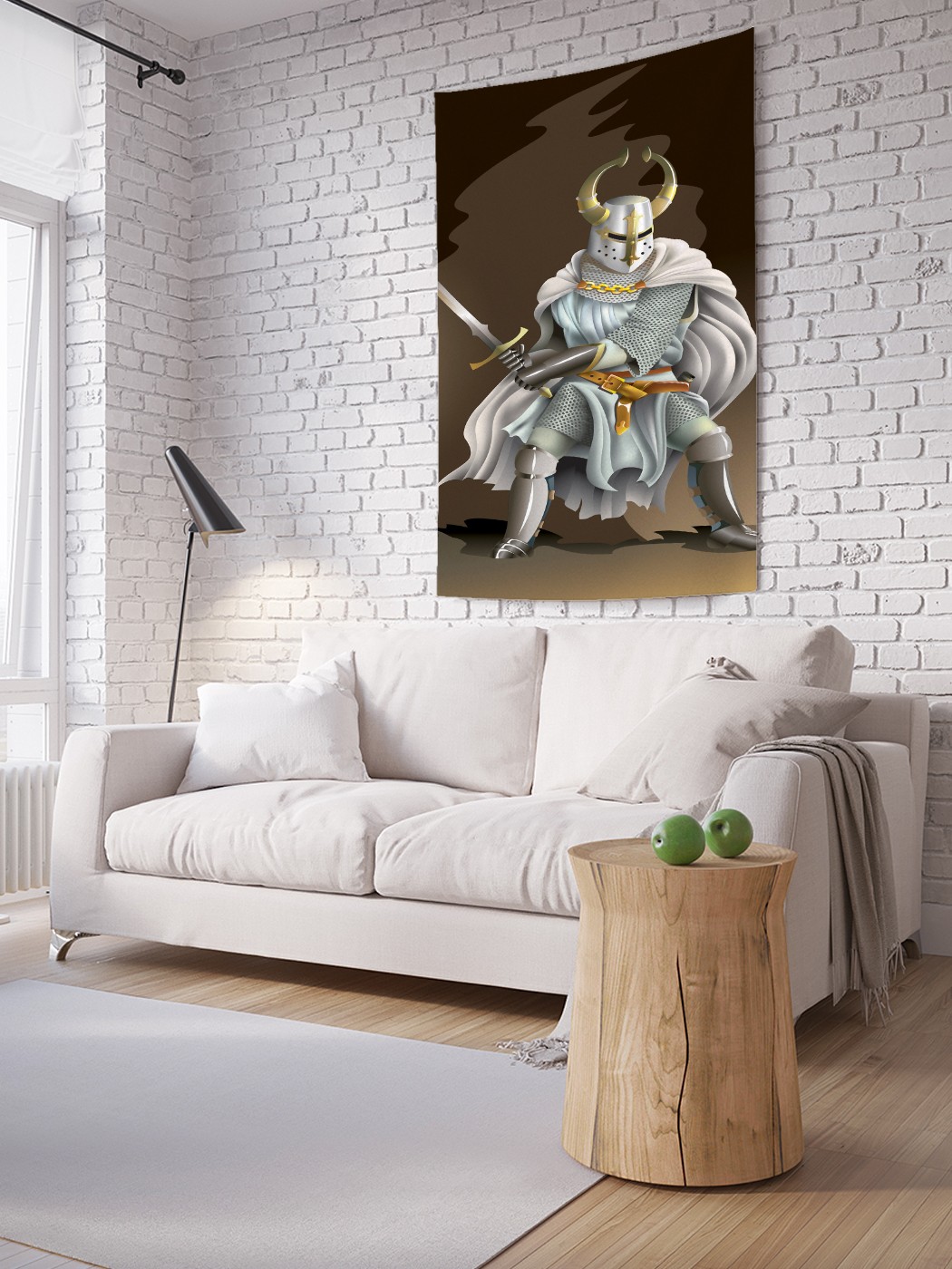

Вертикальное фотопанно на стену JoyArty Рыцарь в рогатом шлеме 150x200 см, Рыцарь в рогатом шлеме