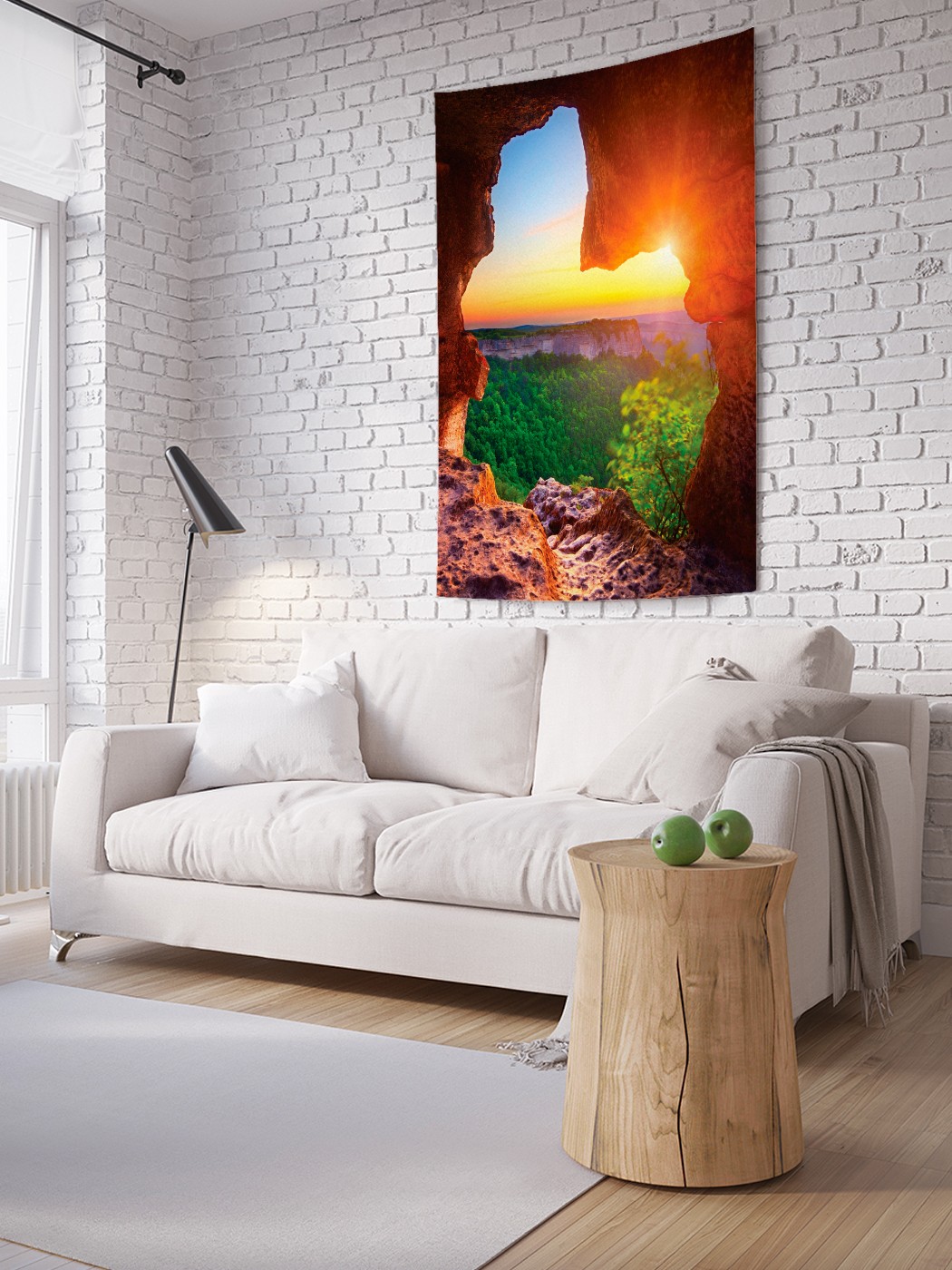 

Вертикальное фотопанно на стену JoyArty Вид из пещеры 150x200 см, Вид из пещеры