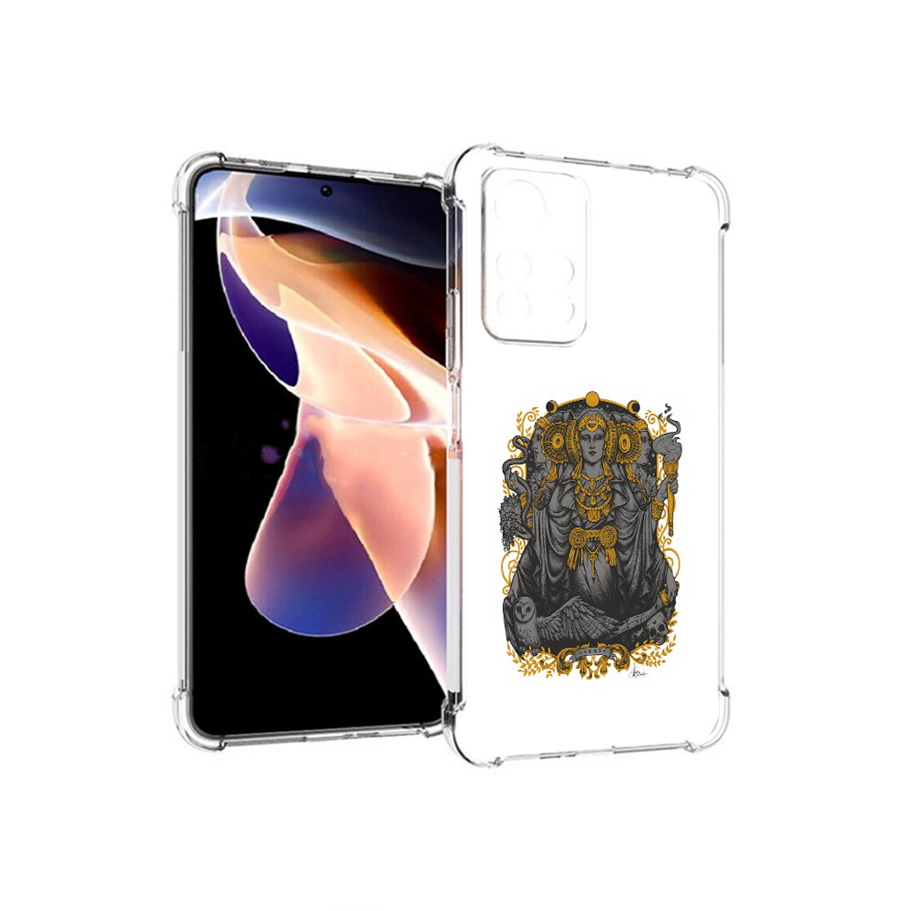

Чехол MyPads Tocco для Xiaomi Redmi Note 11 Pro божество с золотыми элементами, Прозрачный, Tocco