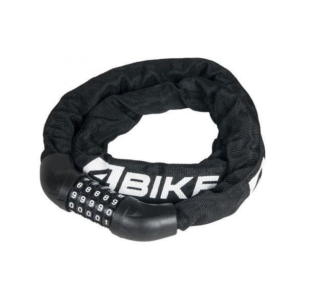 

Велозамок противоугонный 4Bike 601, цепь 6x1000 мм, кодовый, черный, 601