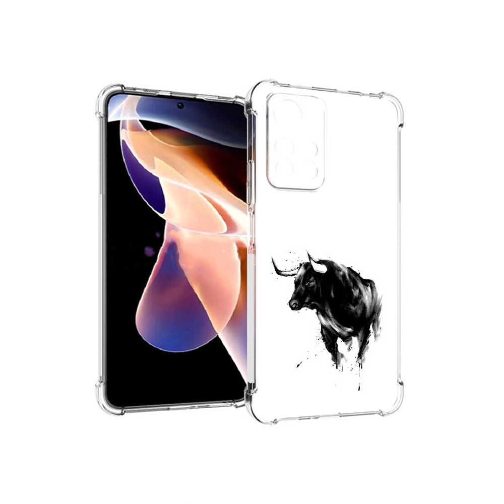 

Чехол MyPads Tocco для Xiaomi Redmi Note 11 Pro бык (PT224811.282.254), Прозрачный, Tocco