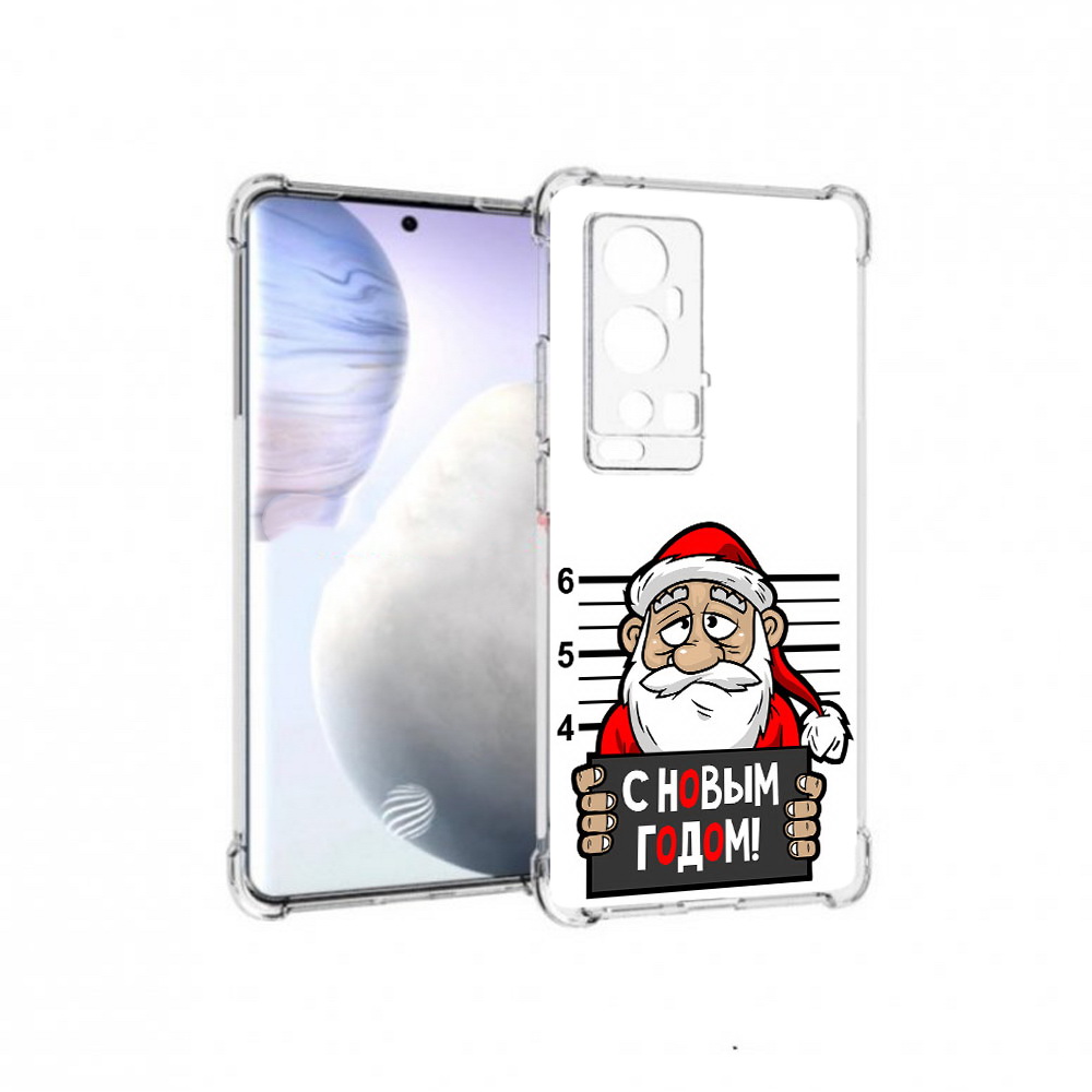 

Чехол MyPads Tocco для Vivo X60 Pro Plus ДМ с новым годом заключенный, Прозрачный, Tocco