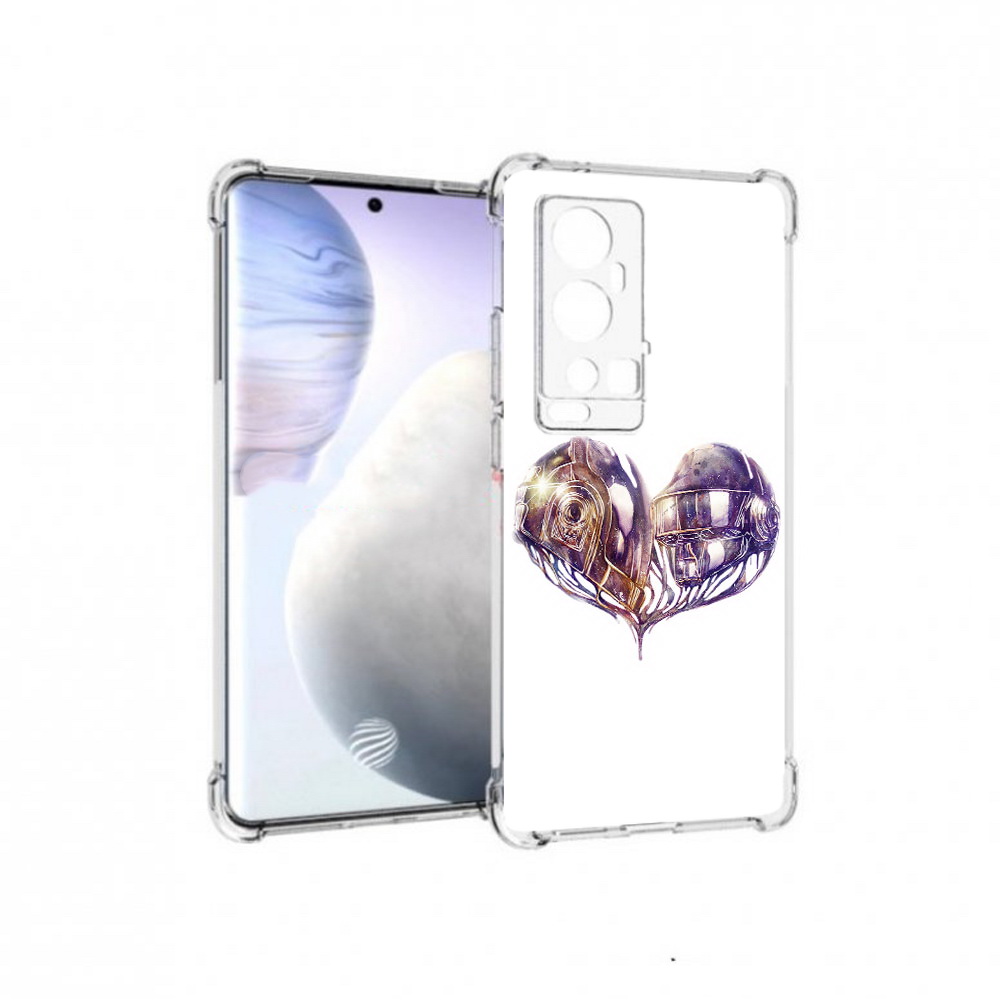 

Чехол MyPads Tocco для Vivo X60 Pro Plus сердце абстракция, Прозрачный, Tocco