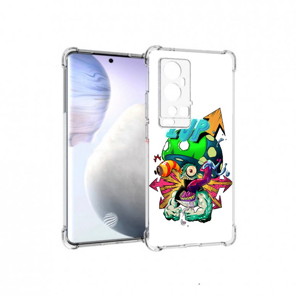 

Чехол MyPads Tocco для Vivo X60 Pro Plus сильный гриб абстракция, Прозрачный, Tocco