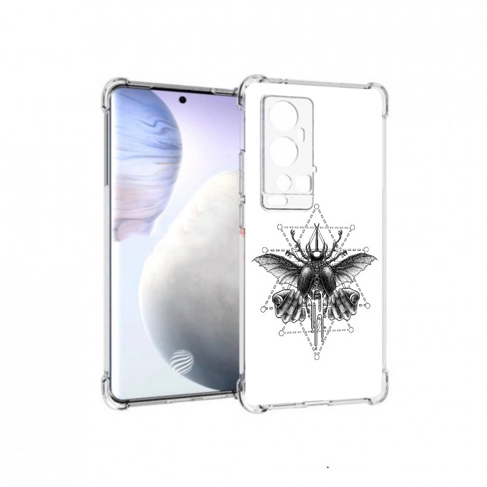 

Чехол MyPads Tocco для Vivo X60 Pro Plus скарабей, Прозрачный, Tocco