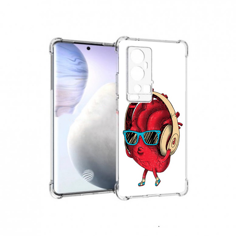 

Чехол MyPads Tocco для Vivo X60 Pro Plus слушай сердце, Прозрачный, Tocco