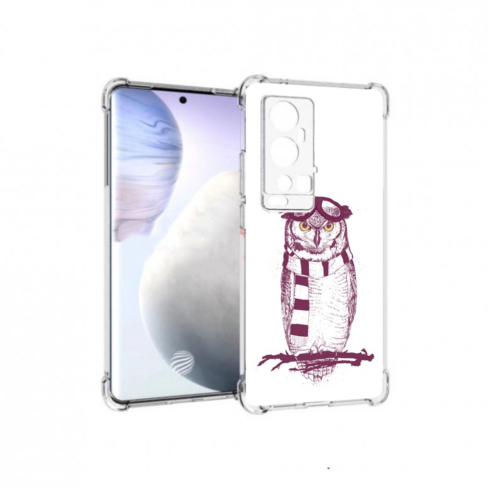 

Чехол MyPads Tocco для Vivo X60 Pro Plus сова-летчик, Прозрачный, Tocco