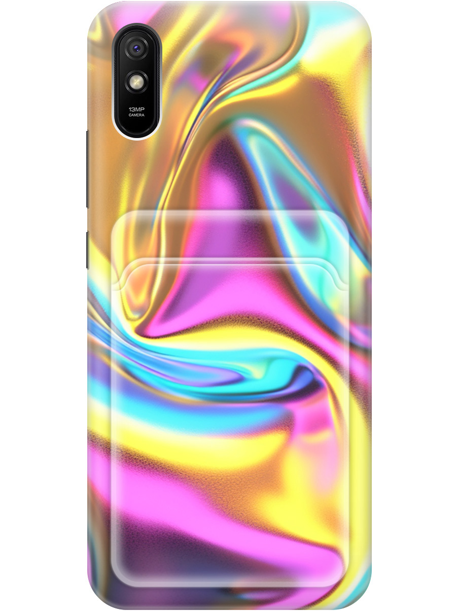 

Силиконовый чехол на Xiaomi Redmi 9A с принтом с карманом для карты прозрачный 789332, Желтый;фиолетовый;прозрачный, 723276931