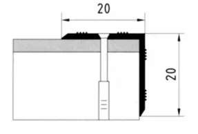 

Порог АПУ 005 алюминиевый 900x20x20 мм угловой наружный 01-серебро