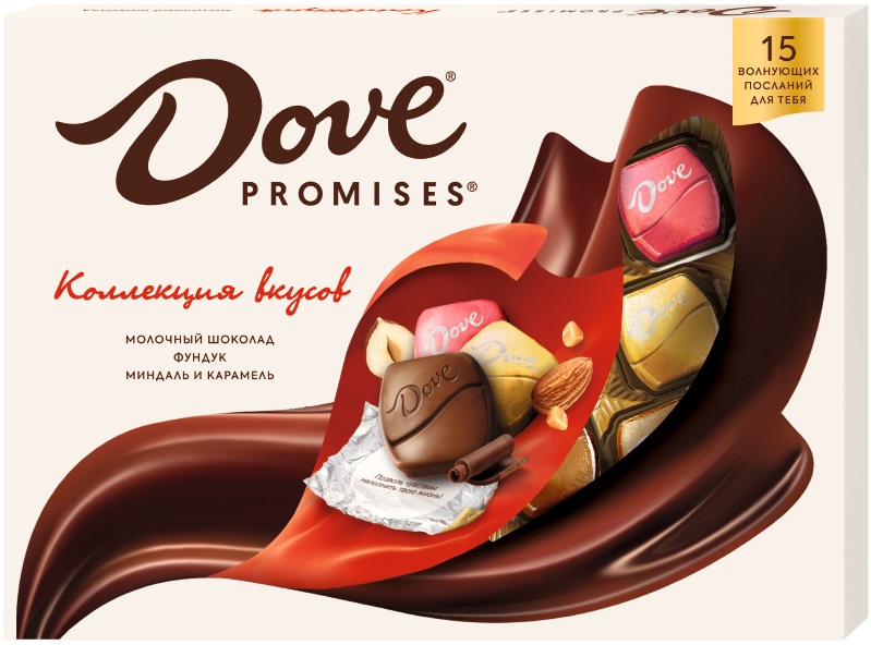 Шоколадный набор Dove promises ассорти молочный 118 г