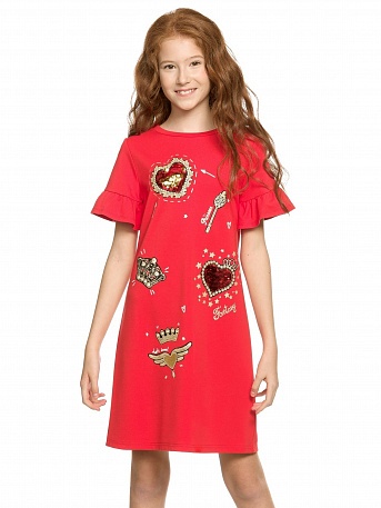 Платье для девочек Pelican GFDT4240 Цв. красный р. 122