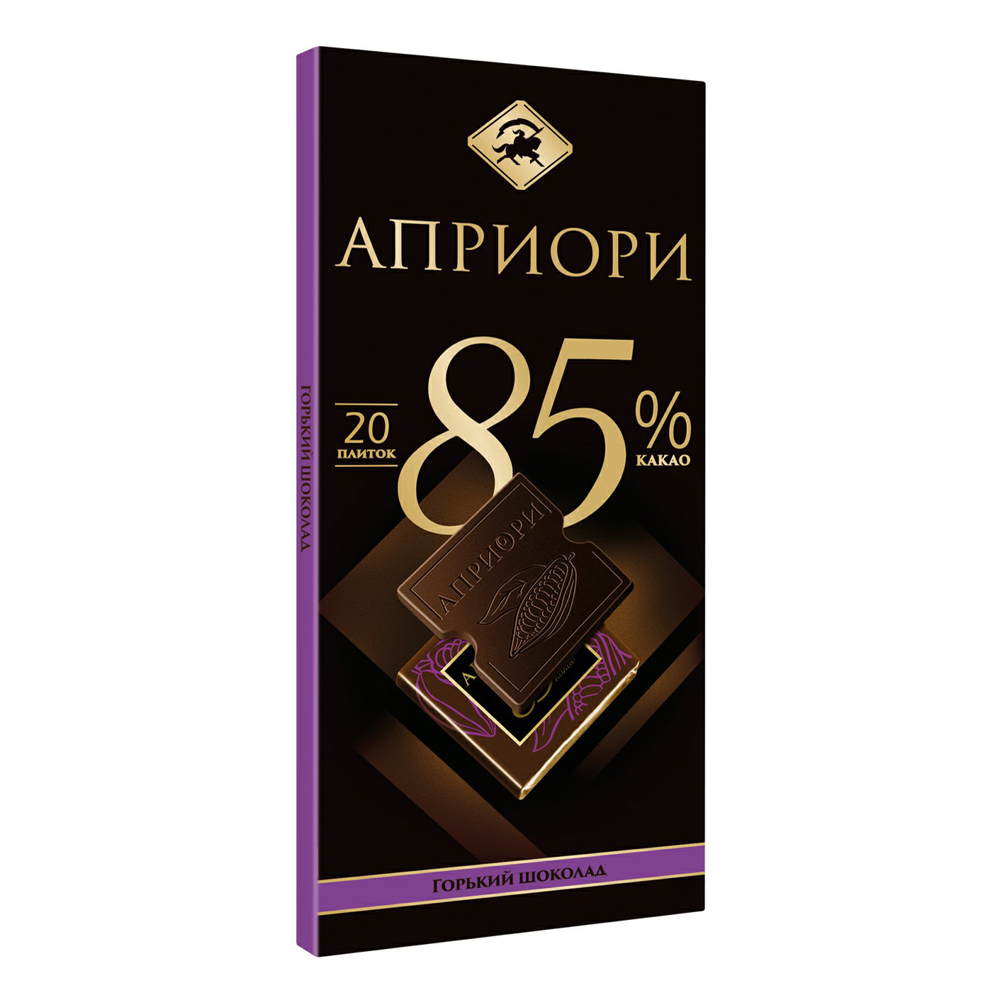 Шоколад горький верность качеству Априори 85% какао 100 г