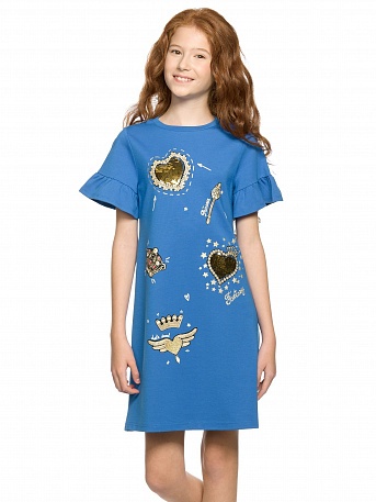 Платье для девочек Pelican GFDT4240 цв. синий р. 128