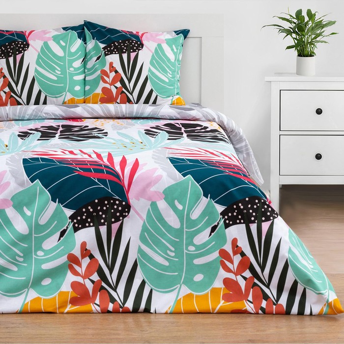 

Постельное белье «Этель» дуэт Colored tropics (вид 1) 143x215 см - 2 шт, 220x240 см, 70x70