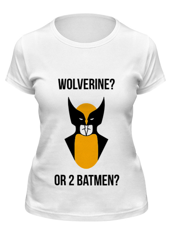 

Футболка женская Printio Wolverine or batmen белая M, Белый, Wolverine or batmen