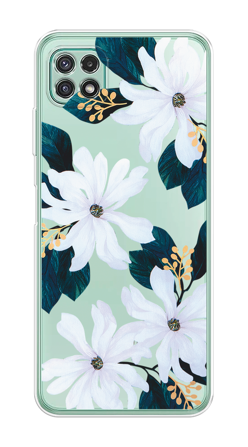 

Чехол на Samsung Galaxy A22s 5G "Delilah Flower", Зеленый;белый, 2104250-1