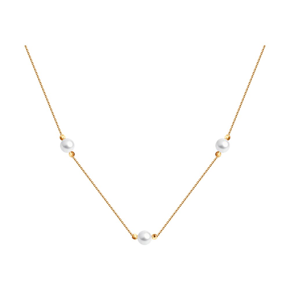 

Колье из красного золота 45 см SOKOLOV 797081, жемчуг культивированный, 797081