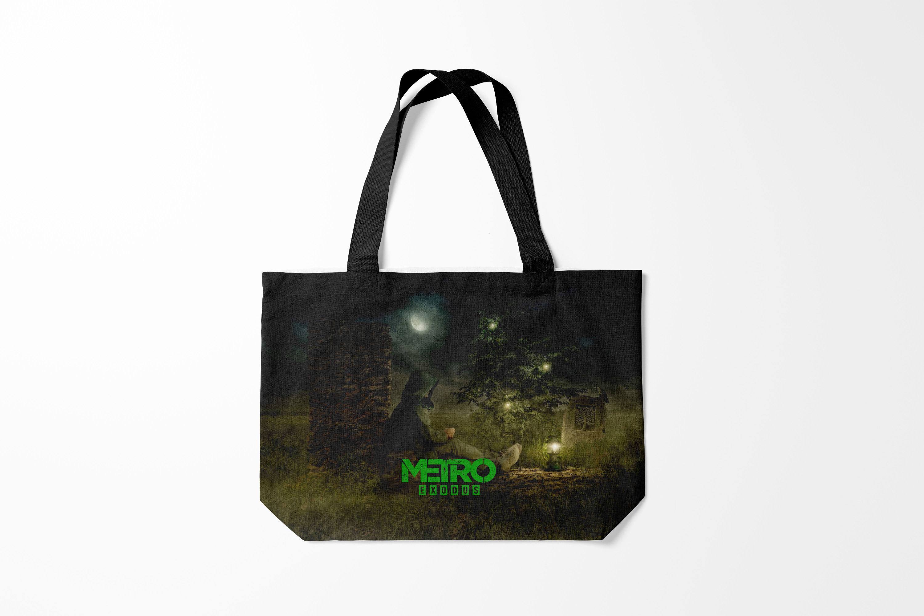 

Сумка шoппер унисекс Burnettie Metro Exodus отдых сталкера, черный, Metro Exodus отдых сталкера