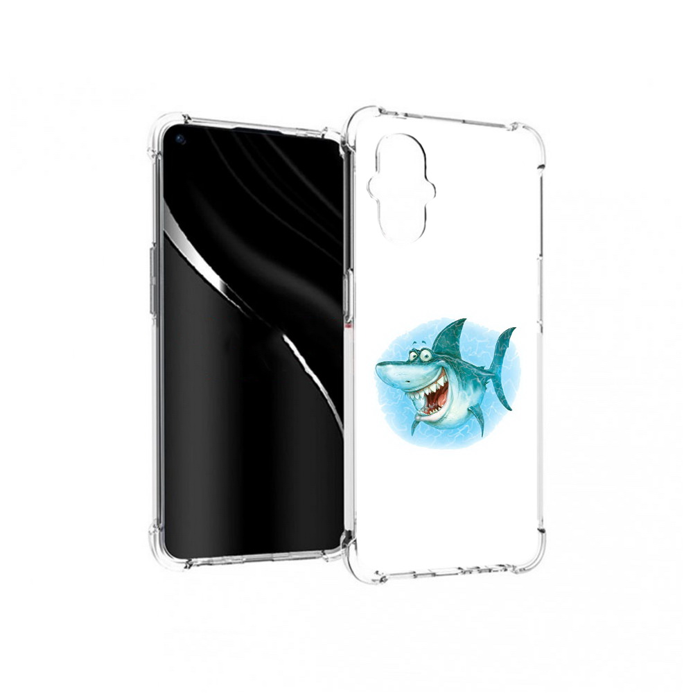 

Чехол MyPads Tocco для OnePlus Nord N20 5G веселая акула (PT227047.135.261), Прозрачный, Tocco