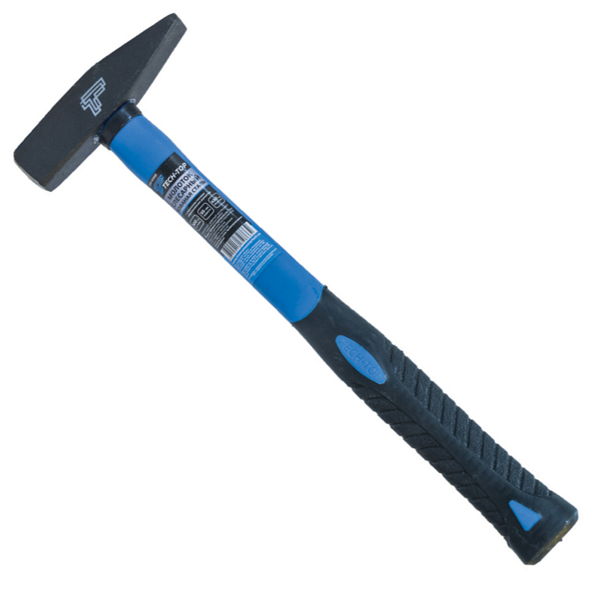 фото Молоток слесарный tech-top, пластиковая обрезиненная ручка, 800 г