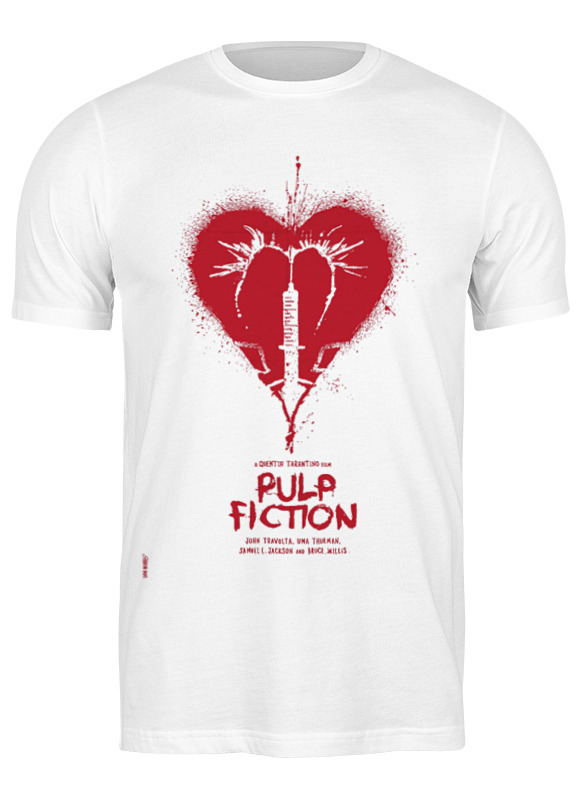 

Футболка мужская Printio Pulp fiction - heart белая M, Белый, Pulp fiction - heart