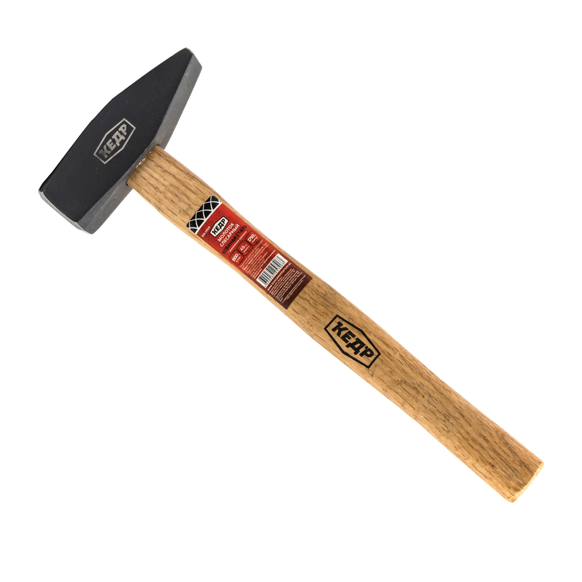 Молоток слесарный Кедр, деревянная ручка, 400 г