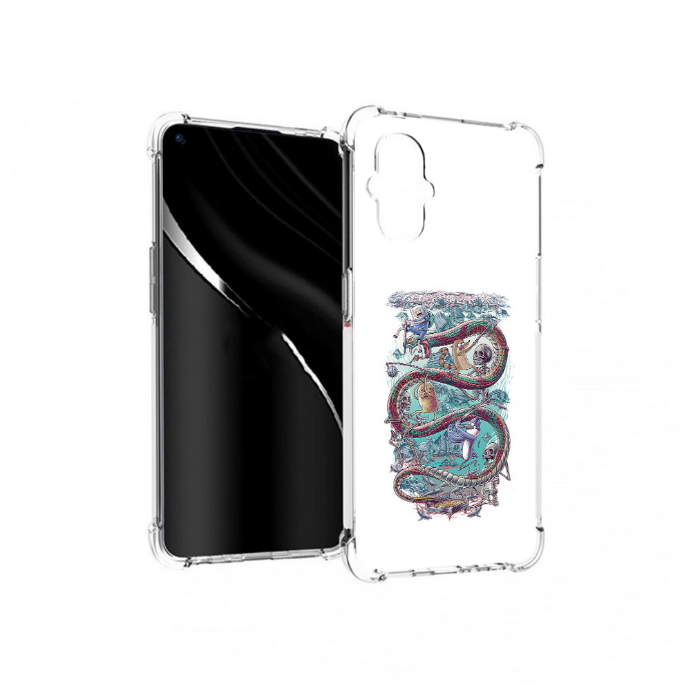 

Чехол MyPads Tocco для OnePlus Nord N20 5G время приключений страшилка (PT227047.135.280), Прозрачный, Tocco