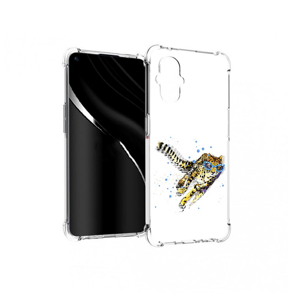 

Чехол MyPads Tocco для OnePlus Nord N20 5G гепард в очках (PT227047.135.287), Прозрачный, Tocco